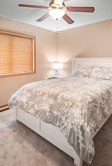 Independent living twin home bedroom at Good Samaritan Society - Sioux Falls Village