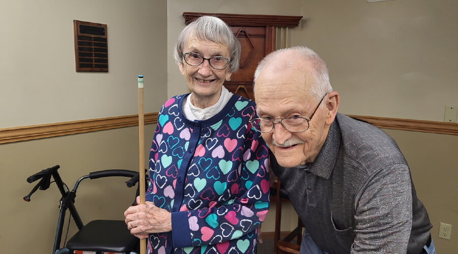 96-year-old newlyweds Carl and Doris Kruse get married after finding common interests at Good Samaritan Society in Olathe, KS.